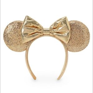 Champagne 🍾 / Gold Minnie Mouse Headband Ears NWT